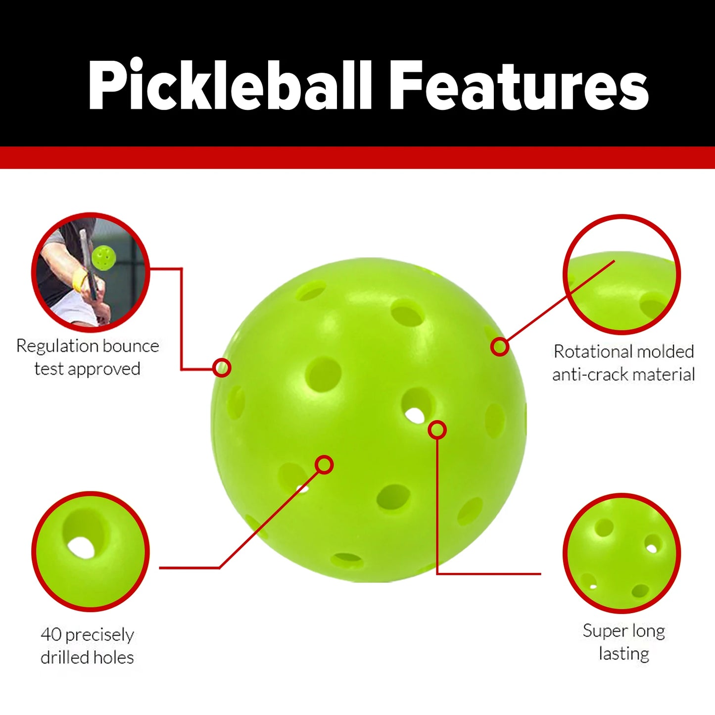 Balles de Pickleball Outdoor pour la Compétition